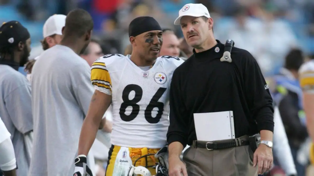 Steelers Hines Ward and Bill Cowher