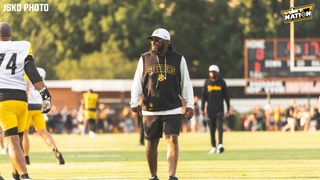 Steelers' Mike Tomlin Finally Opens Up About Training Camp Fight Involving Jalen Ramsey And Calvin Austin III (Steelers News). Photo by Jordan Schofield / SteelerNation (X: @JSKO_PHOTO)