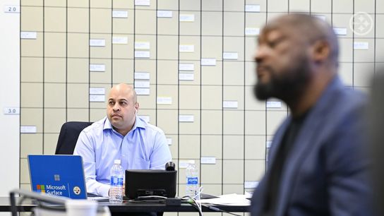 Steelers Mike Tomlin and Omar Khan Steelers Mike Tomlin and Omar Khan