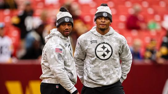 Steelers' Justin Fields and Russell Wilson Steelers' Justin Fields and Russell Wilson