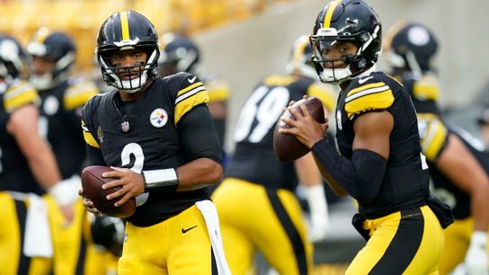 Steelers' Russell Wilson and Justin Fields Steelers' Russell Wilson and Justin Fields