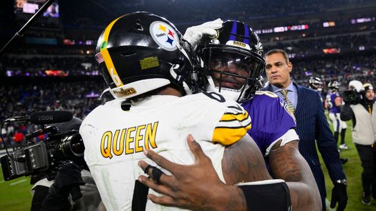 Steelers' Patrick Queen Ravens' Lamar Jackson Steelers' Patrick Queen Ravens' Lamar Jackson