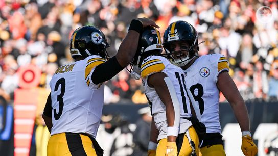 Steelers' Russell Wilson, George Pickens, and Pat Friermuth Steelers' Russell Wilson, George Pickens, and Pat Friermuth