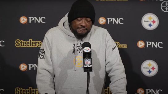Pittsburgh Steelers' Head Coach Mike Tomlin addresses the media after their loss to the Philadelphia Eagles in 2024. Pittsburgh Steelers' Head Coach Mike Tomlin addresses the media after their loss to the Philadelphia Eagles in 2024.