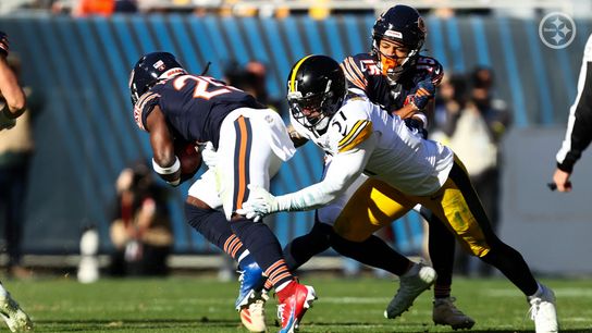 Steelers linebacker Nick Herbig makes a tackle during Pittsburgh's 31-28 loss to the Chicago Bears in Week 12 of the 2025 NFL Season. Steelers linebacker Nick Herbig makes a tackle during Pittsburgh's 31-28 loss to the Chicago Bears in Week 12 of the 2025 NFL Season.