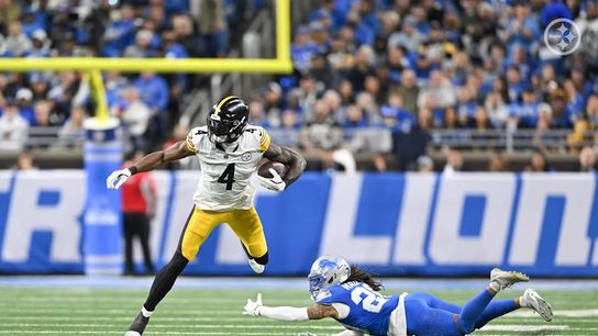 Steelers wide receiver DK Metcalf (4) during a regular season matchup between the Pittsburgh Steelers and Detroit Lions.