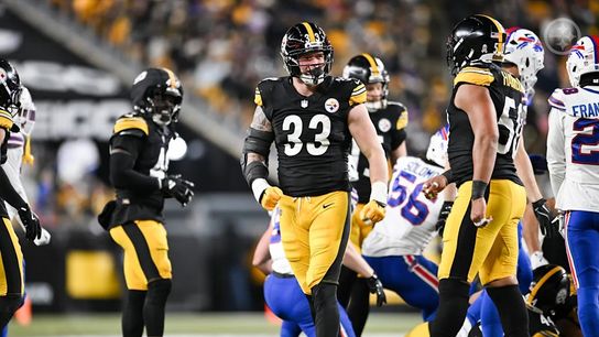 Steelers linebacker Jack Sawyer (33) during a regular season matchup between the Pittsburgh Steelers and Buffalo Bills. Steelers linebacker Jack Sawyer (33) during a regular season matchup between the Pittsburgh Steelers and Buffalo Bills.