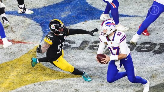 Steelers linebacker Nick Herbig (51) during a regular season matchup between the Pittsburgh Steelers and Buffalo Bills.