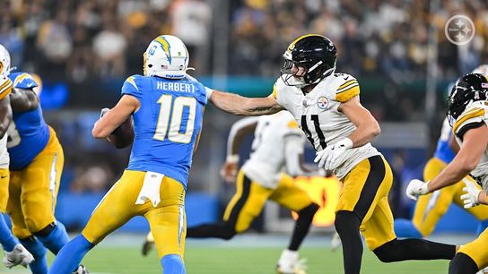 Steelers linebacker Payton Wilson (41) during a regular season matchup between the Pittsburgh Steelers and Los Angeles Chargers. Steelers linebacker Payton Wilson (41) during a regular season matchup between the Pittsburgh Steelers and Los Angeles Chargers.