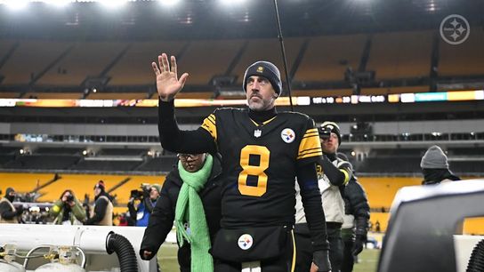 Steelers quarterback Aaron Rodgers (8) during a regular season matchup between the Pittsburgh Steelers and Miami Dolphins.