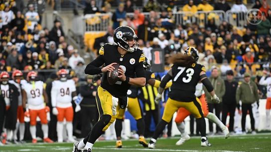 Steelers quarterback Mason Rudolph (2) during a regular season matchup between the Pittsburgh Steelers and Cincinnati Bengals. Steelers quarterback Mason Rudolph (2) during a regular season matchup between the Pittsburgh Steelers and Cincinnati Bengals.