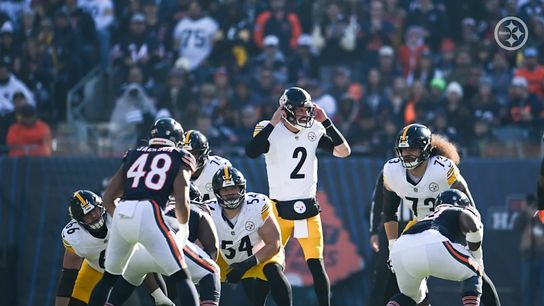 Steelers quarterback Mason Rudolph (2) during a regular season matchup between the Pittsburgh Steelers and Chicago Bears. Steelers quarterback Mason Rudolph (2) during a regular season matchup between the Pittsburgh Steelers and Chicago Bears.