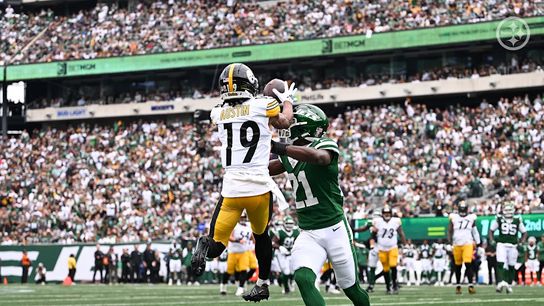 Calvin Austin (19) in a Week 1 game against the New York Jets Steelers Calvin Austin