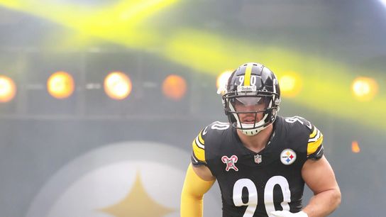 TJ Watt runs out of the tunnel before a game against the Kansas City Chiefs on Christmas during the 2024 season
