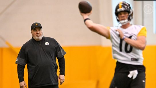Steelers Mike McCarthy and Drew Allar Steelers Mike McCarthy and Drew Allar