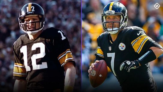 Steelers terry Bradshaw and Ben Roethlisberger Steelers terry Bradshaw and Ben Roethlisberger