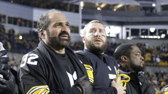 Steelers legends Ben Roethlisberger and Franco Harris