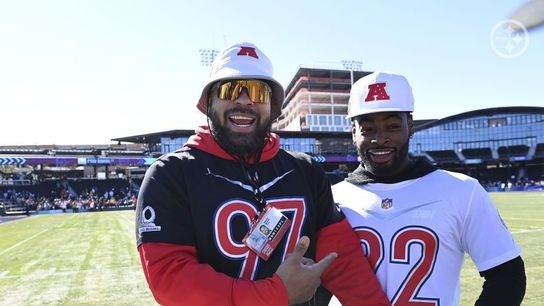 Pittsburgh Steelers Najee Harris and Cameron Heyward Pittsburgh Steelers Najee Harris and Cameron Heyward
