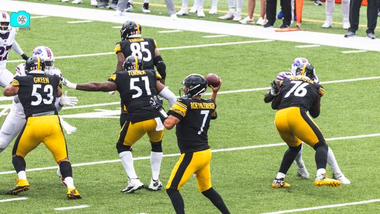 Steelers' Ben Roethlisberger throws a pass during a home game against the Buffalo Bills Steelers' Ben Roethlisberger throws a pass during a home game against the Buffalo Bills
