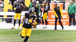 Steelers TE1 Pat Freiermuth Dealing With Unknown Injury, Giving Rookie 4th-Rounder More Looks (Pat Freiermuth). Photo by Jordan Schofield / SteelerNation (Twitter: @JSKO_PHOTO)