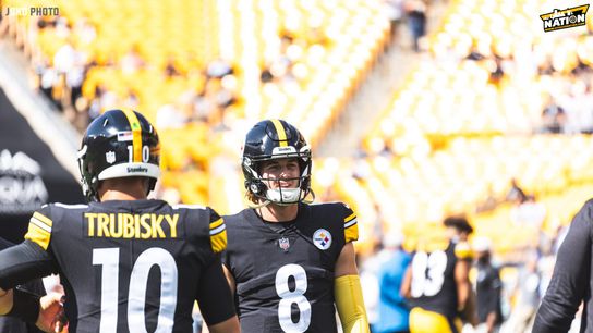 Steelers QBs Kenny Pickett and Mitch Trubisky Steelers QBs Kenny Pickett and Mitch Trubisky