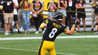 New Data Suggests Steelers' Kenny Pickett Was One Of NFL's Most Accurate Downfield Passers During His 2022 Rookie Season (Kenny Pickett). Photo by Jordan Schofield / SteelerNation (Twitter: @JSKO_PHOTO)
