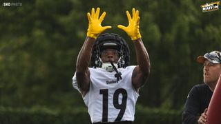 Steelers Speed Merchant Calvin Austin Ends Punt Return Discussion With Dazzling 54-Yard Dash (Steelers News). Photo by JORDAN SCHOFIELD / STEELERNATION (TWITTER JSKO_PHOTO)