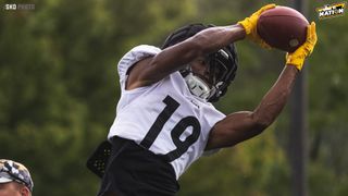 Steelers' Calvin Austin III Excited To Fulfill Rookie Prestige In 2023 (Steelers News). Photo by Jordan Schofield / SteelerNation (Twitter: @JSKO_PHOTO)