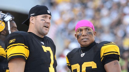 Steelers Ben Roethlisberger and Hines Ward. Steelers Ben Roethlisberger and Hines Ward.
