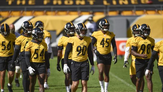 The Pittsburgh Steelers train at Heinz Field during the Steelers 2020 Training Camp, Friday, Sept. 4, 2020 in Pittsburgh, PA. (Caitlyn Epes / Pittsburgh Steelers)
The Pittsburgh Steelers train at Heinz Field during the Steelers 2020 Training Camp, Friday, Sept. 4, 2020 in Pittsburgh, PA. (Caitlyn Epes / Pittsburgh Steelers)