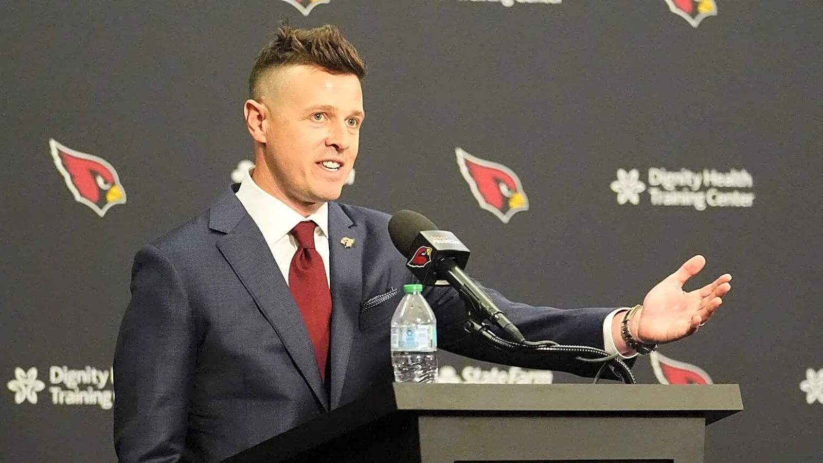 Steelers Get Message From New Cardinals HC Mike LaFleur About Aaron Rodgers Playing In Arizona (Steelers News). Photo by Rob Schumacher / The Republic / USA Today Network / Imagn Images