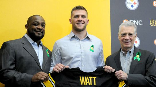 Pittsburgh Steelers T.J. Watt Mike Tomlin Art Rooney II Pittsburgh Steelers T.J. Watt Mike Tomlin Art Rooney II