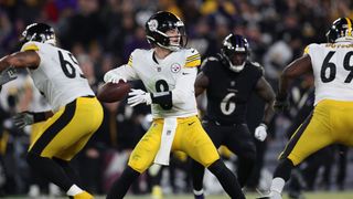 Steelers' QB1 Kenny Pickett A Beneficiary Of Controversial Take That He Is Already "A Better Passer" Than Lamar Jackson (Kenny Pickett News). Photo by Patrick Smith / Getty Images