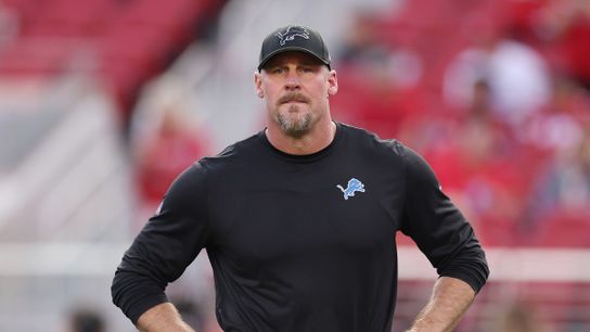 Detroit Lions Head Coach Dan Campbell coaches a game Steelers Dan Campbell