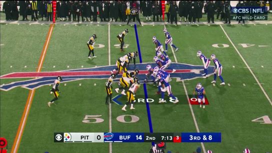 Josh Allen runs for a 52 yard touchdown against the Steelers Josh Allen runs for a 52 yard touchdown against the Steelers