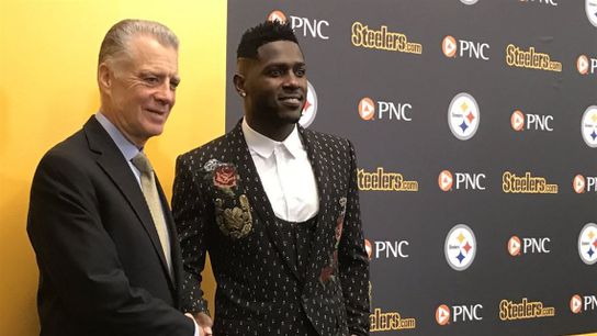 Steelers Art Rooney II and Antonio Brown Steelers Art Rooney II and Antonio Brown