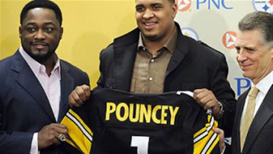 Pittsburgh Steelers Mike Tomlin, Maurkice Pouncey, Art Rooney II Pittsburgh Steelers Mike Tomlin, Maurkice Pouncey, Art Rooney II