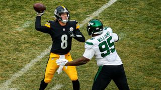 Steelers' Kenny Pickett Noted That His Most Brutal Hit Came During His First NFL Action  (Kenny Pickett). Photo by Getty Images