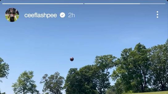 Former Steelers quarterback, Mason Rudolph, throws to Cordarrelle Patterson Former Steelers quarterback, Mason Rudolph, throws to Cordarrelle Patterson