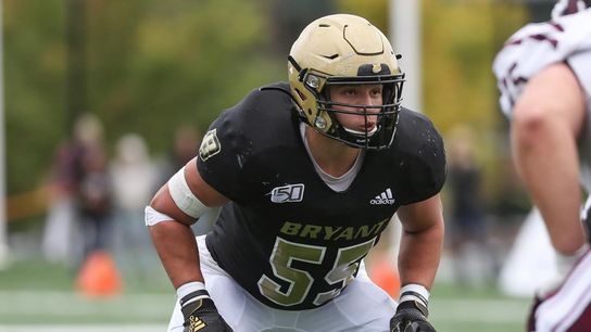 Former Bryant LB Joe Andreessen during a game. Steelers' Joe Andreessen