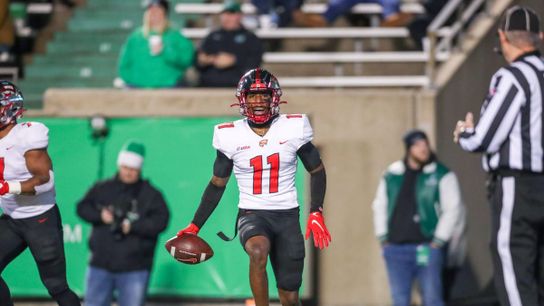 Western Kentucky WR Malachi Corley celebrates a touchdown. Steelers' Malachi Corley