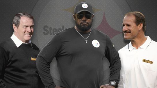 Steelers Mike Tomlin Chuck Noll and Bill Cowher Steelers Mike Tomlin Chuck Noll and Bill Cowher