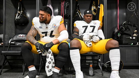 Steelers' Troy Fautanu Broderick Jones Steelers' Troy Fautanu Broderick Jones