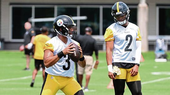 Steelers' Justin Fields Russell Wilson Steelers' Justin Fields Russell Wilson