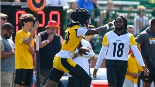 Steelers Rookie CB Joey Porter Jr. Already Has More Interceptions In Training Camp Than He Had In 4 Years Of College (Steelers News). Photo by Steelers.com