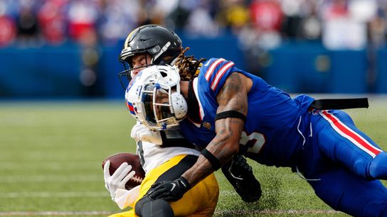 Steelers' QB receives a late-hit from Bills Safety Damar Hamlin Steelers' QB receives a late-hit from Bills Safety Damar Hamlin