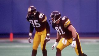 Steelers' TJ Watt, Alex Highsmith Compared To Legendary Duo Kevin Greene, Greg Lloyd; Striking Similarities Between 1994 and 2023 (Steelers History). Photo by George Gojkovich / Getty Images