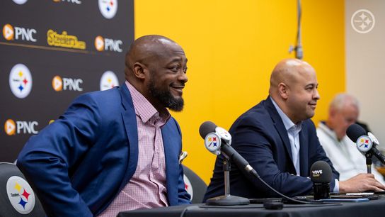 Steelers' Mike Tomlin and Omar Khan Steelers' Mike Tomlin and Omar Khan