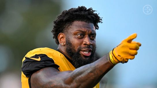 Steelers' new defensive captain Patrick Queen during the Friday Night Lights practice in Latrobe. Steelers' new defensive captain Patrick Queen during the Friday Night Lights practice in Latrobe.