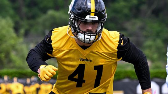 Steelers' third rounder Payton Wilson getting some work in at OTAs. Steelers' third rounder Payton Wilson getting some work in at OTAs.